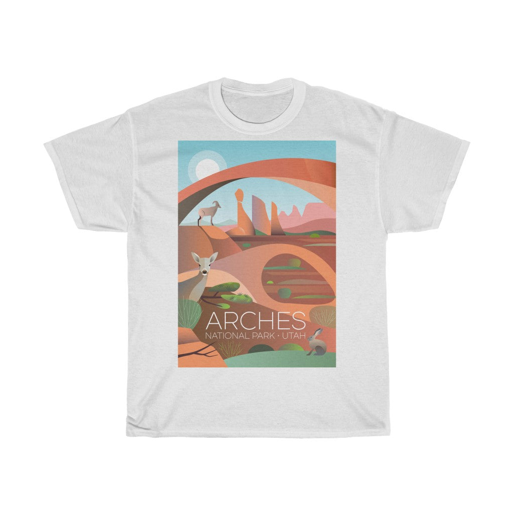 ARCHES NATIONAL PARK UNISEX HEAVY COTTON TEE