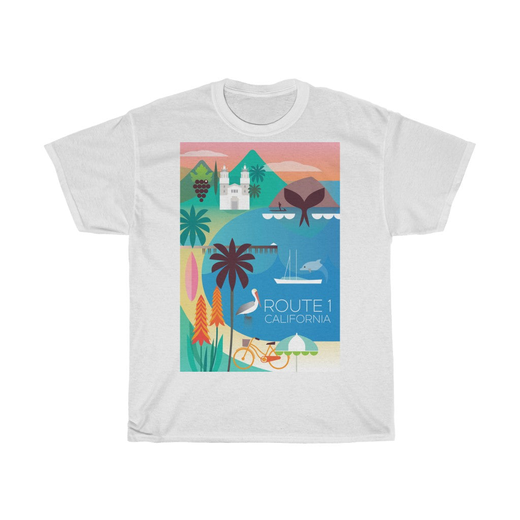 ROUTE 1 UNISEX HEAVY COTTON TEE