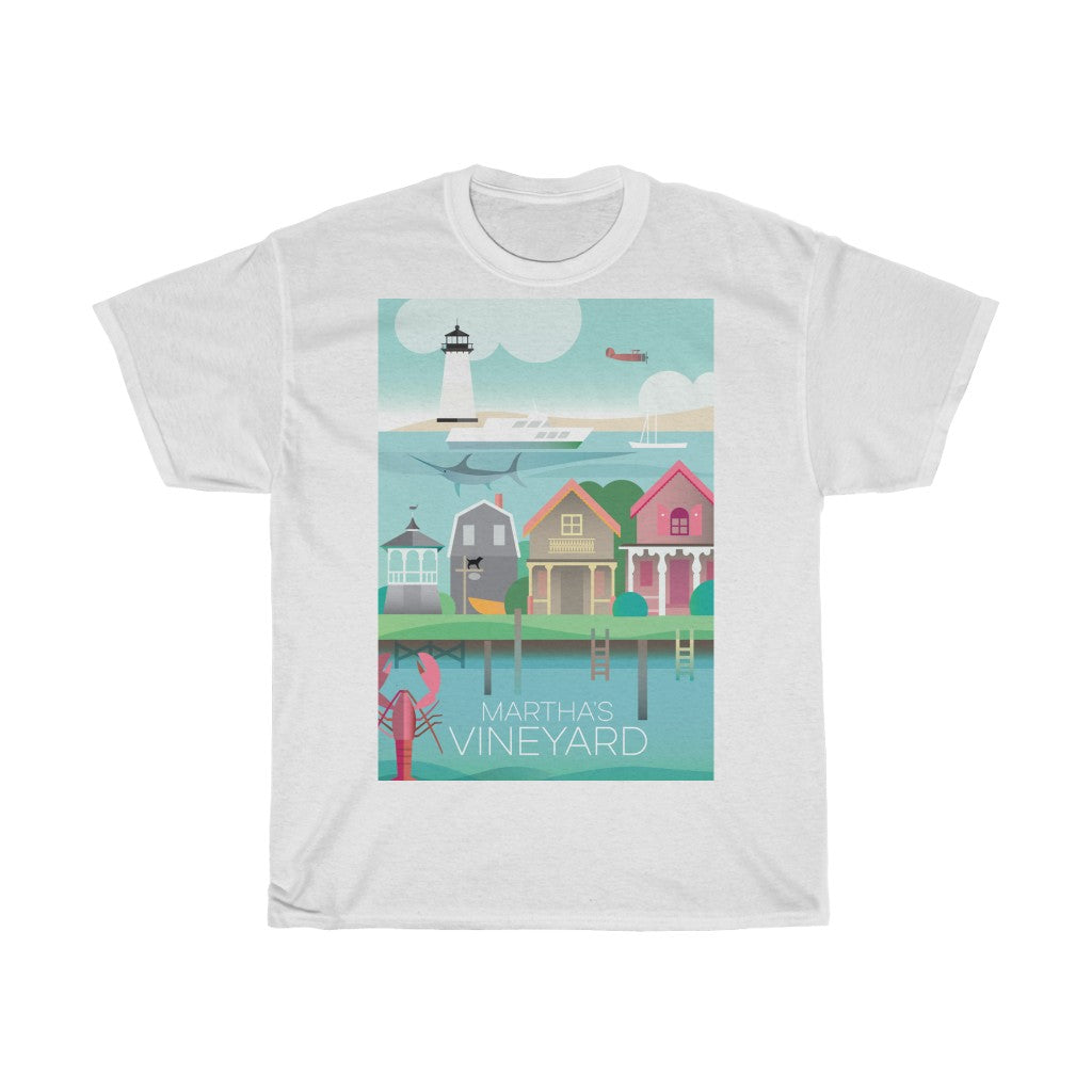 MARTHA'S VINEYARD UNISEX HEAVY COTTON TEE
