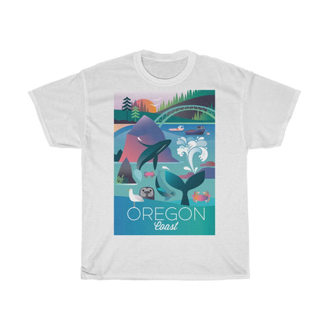 OREGON COAST UNISEX HEAVY COTTON TEE