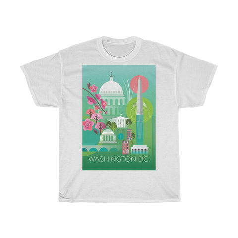 WASHINGTON DC UNISEX HEAVY COTTON TEE