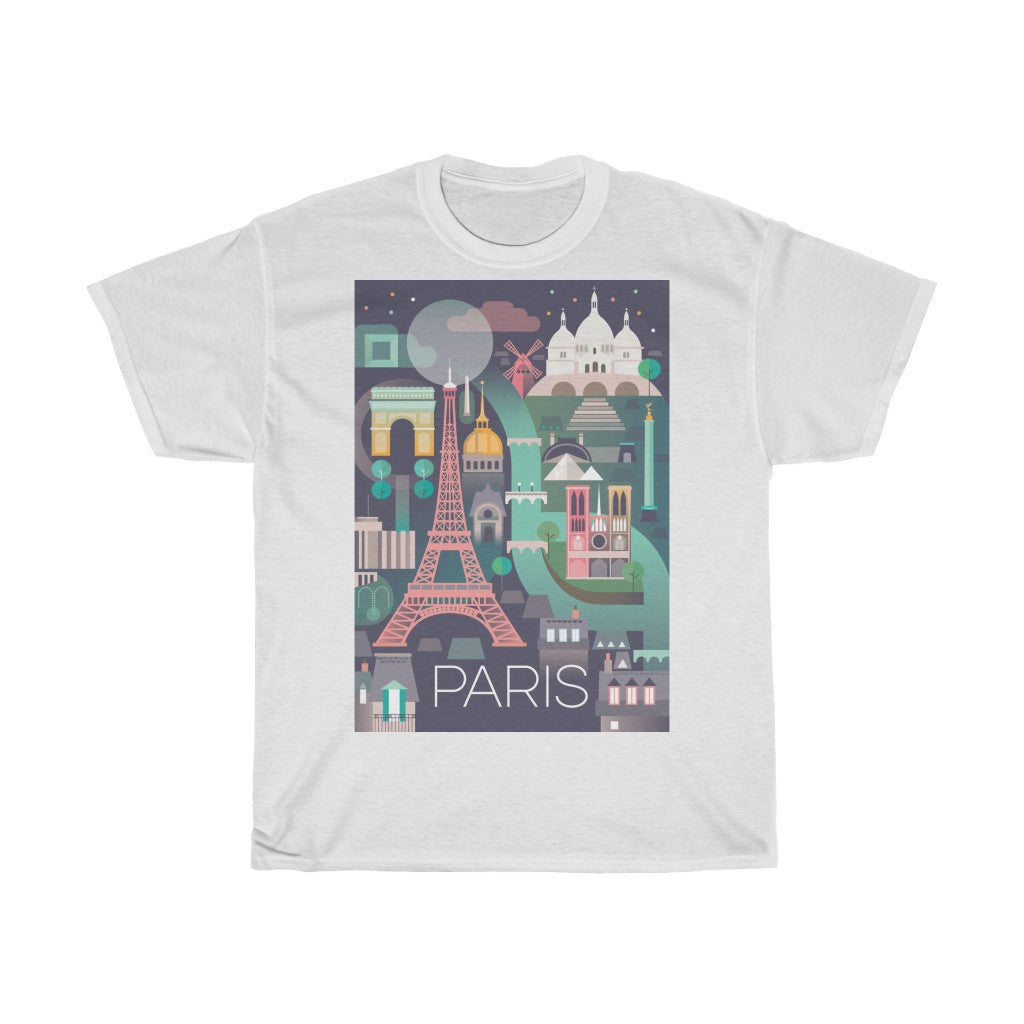 PARIS UNISEX HEAVY COTTON TEE