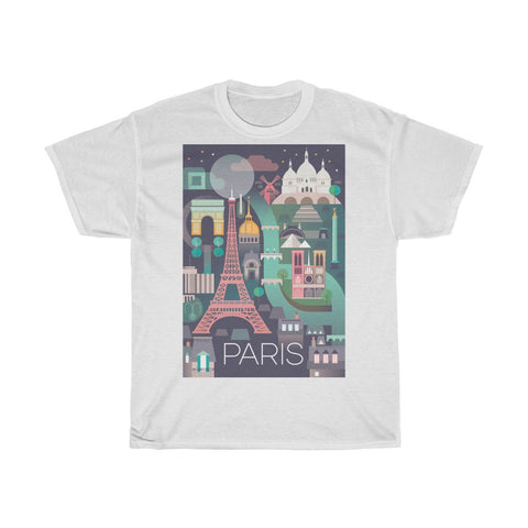 PARIS UNISEX HEAVY COTTON TEE